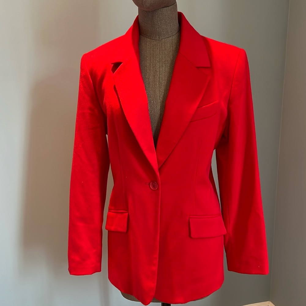 Red Cashmere Blazer